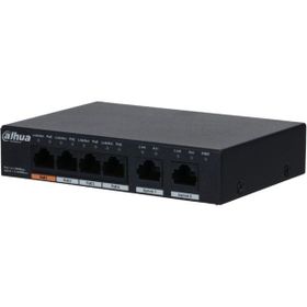 Dahua PFS3006-4GT-60-V2 4 Port Gigabit PoE 2 Port Uplink 60 W Plastik Kasa Masasütü PoE Switch