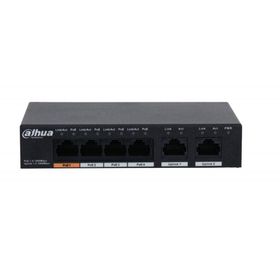 Dahua PFS3006-4GT-60-V2 4 Port Gigabit PoE 2 Port Uplink 60 W Plastik Kasa Masasütü PoE Switch