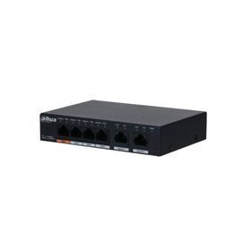 Dahua PFS3006-4GT-60-V2 4 Port Gigabit PoE 2 Port Uplink 60 W Plastik Kasa Masasütü PoE Switch