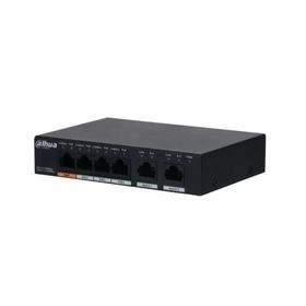 Dahua PFS3006-4GT-60-V2 4 Port Gigabit PoE 2 Port Uplink 60 W Plastik Kasa Masasütü PoE Switch