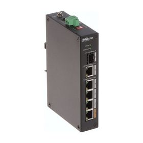 Dahua PFS3106-4ET-60-V2 4 Port 10-100 Mbps PoE 1 Port Uplink 1 Port SFP 60 W Endüstriyel Switch