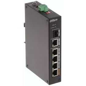 Dahua PFS3106-4ET-60-V2 4 Port 10-100 Mbps PoE 1 Port Uplink 1 Port SFP 60 W Endüstriyel Switch