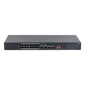 Dahua S3218-16ET-135 16 Port Megabit PoE 135W 2 Port Gigabit Uplink 2 Port Gigabit SFP Longe Range 250 mt Yönetilemez Rack Mount Switch