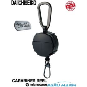 Daiichiseiko Black Carabiner Reel + Micro Case 2 Gözlü Aksesuar Askısı