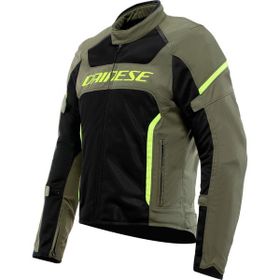Dainese Air Frame 3 Army Green Black Fluo Tekstil Motosiklet Mont