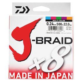 Daiwa J-Braid 8B 500 m Multi Color Misina