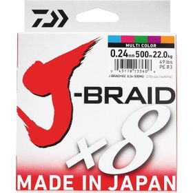 Daiwa J-Braid 8B 500 m Multi Color Misina