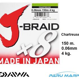 Daiwa J-BRAİD 8B Chartreuse 150 m 0.06 mm İp Misina