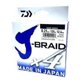 Daiwa J Braid X4 135 mt 0.21 mm Dark Green İp Misina