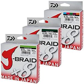 Daiwa J-Braid X8 Chartreuse 150 m Misina