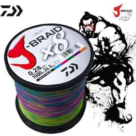 Daiwa Jbraid 8B Multicolor 1500 mt 0.35 mm Spin Lrf Ip Misina
