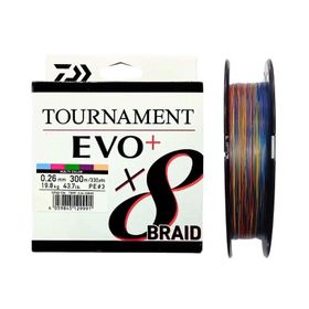 Daiwa New Tournament X8 Evo+ 300M 0.26 mm Multicolor İp Misina