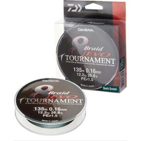 Daiwa Tournament 8b Evo+ Dark Green 135M 0,10 mm İp Misina