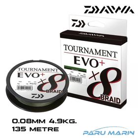 Daiwa Tournament Evo+ x8 135 mt 0.08 mm 4.9 kg Koyu Yeşil İp Misina
