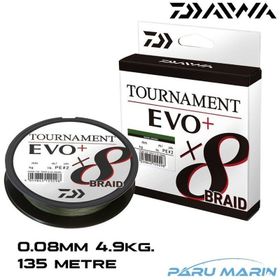 Daiwa Tournament Evo+ x8 135 mt 0.08 mm 4.9 kg Koyu Yeşil İp Misina