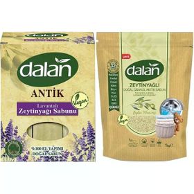 Dalan Antik Defneli Lavantalı 900 gr Zeytinyağı Sabunu ve 1 kg Zeytinyağlı Granül Sabun Tozu