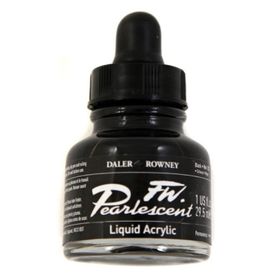 Daler Rowney 032 Black Fw Pearlescent Acrylic Inks 29.5 ml Cam Şişe