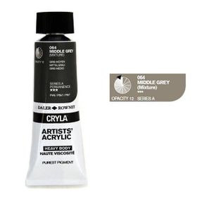 Daler Rowney 064 Middle Grey Seri A Cryla Artist 75 ml Akrilik Boya