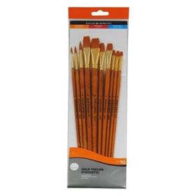 Daler Rowney 110 Simply Gold Taklon Synthetic 10'lu Fırça Seti