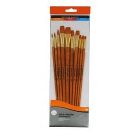 Daler Rowney 110 Simply Gold Taklon Synthetic 10'lu Fırça Seti
