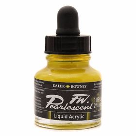 Daler Rowney 113 Hot Cool Yellow Fw Pearlescent Acrylic Inks 29.5 ml Cam Şişe
