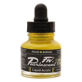 Daler Rowney 113 Hot Cool Yellow Fw Pearlescent Acrylic Inks 29.5 ml Cam Şişe