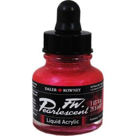 Daler Rowney 114 Hot Mama Red Fw Pearlescent Acrylic Inks 29.5 ml Cam Şişe