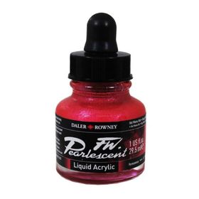 Daler Rowney 114 Hot Mama Red Fw Pearlescent Acrylic Inks 29.5 ml Cam Şişe