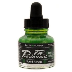 Daler Rowney 115 Macaw Green Fw Pearlescent Acrylic Inks 29.5 ml Cam Şişe