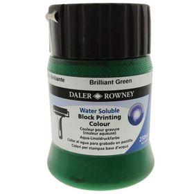 Daler Rowney 116250309 Brilliant Green 250 ml Su Bazlı Baskı Boyası