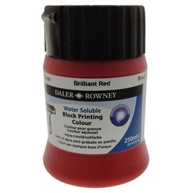 Daler Rowney 116250547 Brilliant Red 250 ml Su Bazlı Baskı Boyası