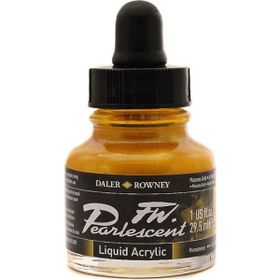 Daler Rowney 117 Mazuma Gold Fw Pearlescent Acrylic Inks 29.5 ml Cam Şişe
