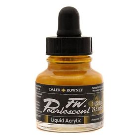 Daler Rowney 117 Mazuma Gold Fw Pearlescent Acrylic Inks 29.5 ml Cam Şişe