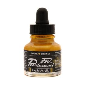 Daler Rowney 117 Mazuma Gold Fw Pearlescent Acrylic Inks 29.5 ml Cam Şişe
