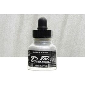 Daler Rowney 119 Silver Pearl Fw Pearlescent Acrylic Inks 29.5 ml Cam Şişe