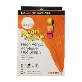 Daler Rowney 12 ml 6 Renk Neon Akrilik Boya Seti