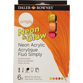 Daler Rowney 12 ml 6 Renk Neon Akrilik Boya Seti