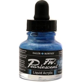 Daler Rowney 122 Sun-Up Blue Fw Pearlescent Acrylic Inks 29.5 ml Cam Şişe