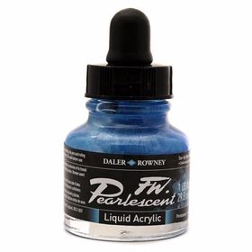 Daler Rowney 122 Sun-Up Blue Fw Pearlescent Acrylic Inks 29.5 ml Cam Şişe