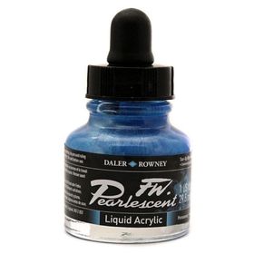 Daler Rowney 122 Sun-Up Blue Fw Pearlescent Acrylic Inks 29.5 ml Cam Şişe