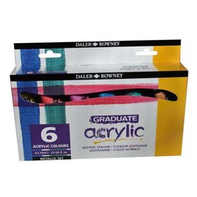 Daler Rowney 123900016 Graduate 6’lı Set 75 ml Akrilk Boya