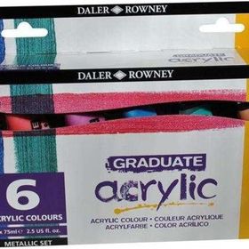Daler Rowney 123900016 Graduate 6’lı Set 75 ml Akrilk Boya