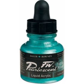 Daler Rowney 124 Waterfall Green Fw Pearlescent Acrylic Inks 29.5 ml Cam Şişe