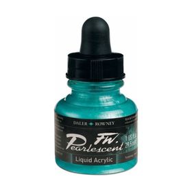 Daler Rowney 124 Waterfall Green Fw Pearlescent Acrylic Inks 29.5 ml Cam Şişe