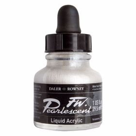 Daler Rowney 125 White Pearl Fw Pearlescent Acrylic Inks 29.5 ml Cam Şişe