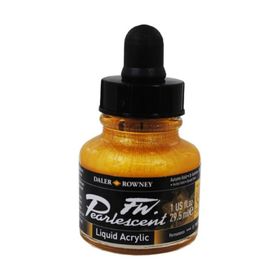 Daler Rowney 126 Autumn Gold Fw Pearlescent Acrylic Inks 29.5 ml Cam Şişe