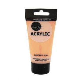 Daler Rowney 126075220 Portrait Pink 75 ml Simply Akrilik Boya