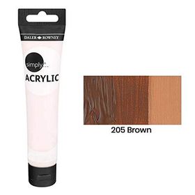 Daler Rowney 126975205 Brown Sl 75 ml Simply Akrilik Boya