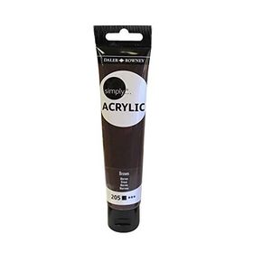 Daler Rowney 126975205 Brown Sl 75 ml Simply Akrilik Boya