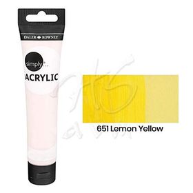 Daler Rowney 126975651 Lemon Yellow Sl 75 ml Simply Akrilik Boya
